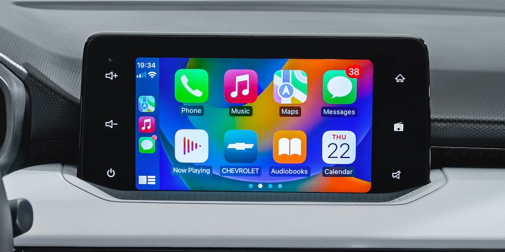 Chevrolet Aveo Sedán 2025 pantalla 8 pulgadas de  infoentretenimiento Smartphone Integration, conectividad Android Auto™ y Apple CarPlay™