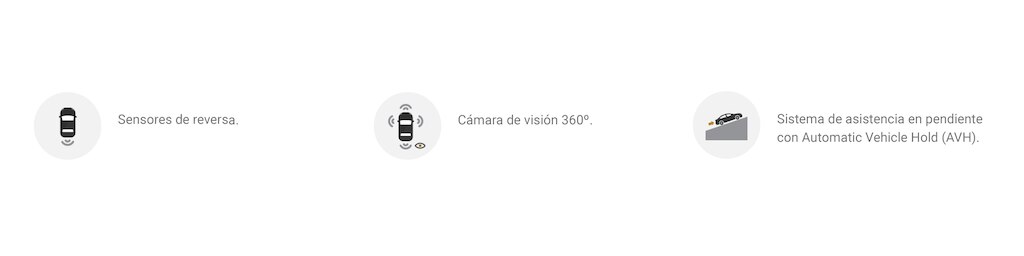 Íconos de sensor de reversa, cámara de visión 360 grados y sistema de asistencia en pendiente para Chevrolet Traverse 2023